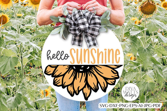 Hello Sunshine SVG | Sunflower Design