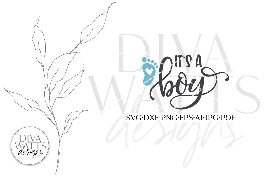 It's A Boy SVG | Baby Announcement Design