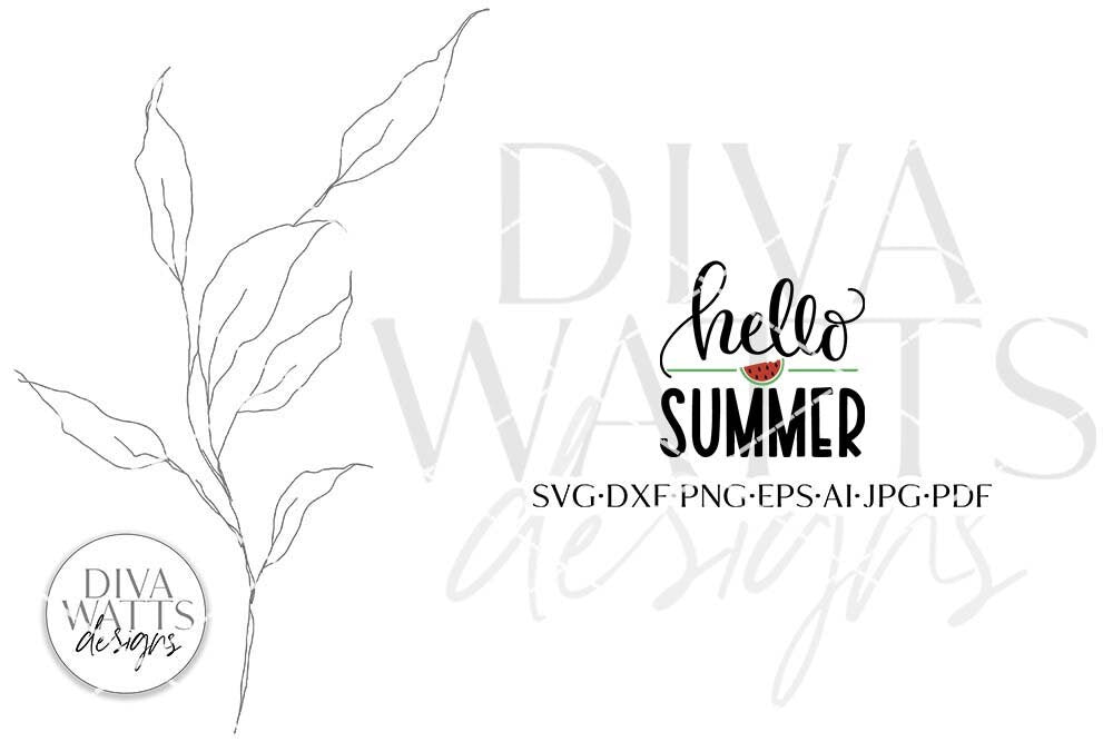 Hello Summer With Watermelon SVG | Summer Design