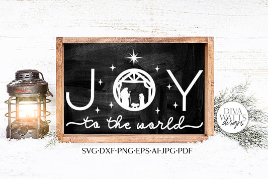 Joy To The World SVG | Christian Nativity Christmas Design