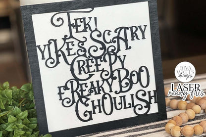 Halloween Typography Art For Glowforge & Lasers | Modern Subway Art SVG