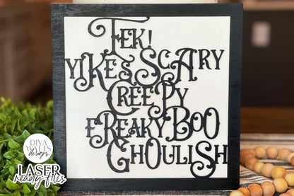 Halloween Typography Art For Glowforge & Lasers | Modern Subway Art SVG