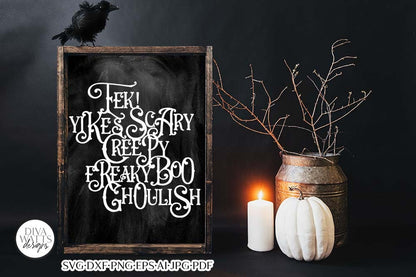 Halloween Subway Art SVG | Modern Fall Typography Design