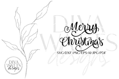 Merry Christmas Double Doors SVG Set | Round Door Hanger Design