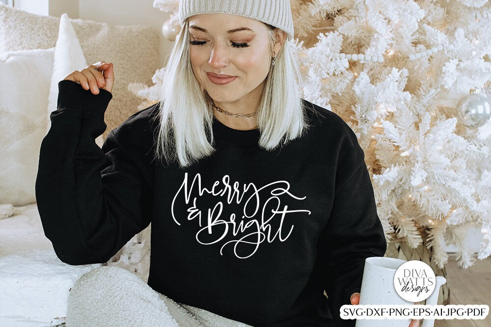 Merry & Bright SVG | Christmas / Winter Design