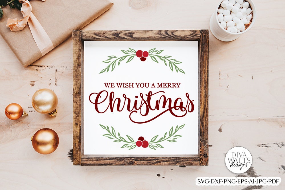 We Wish You A Merry Christmas SVG | Round Design