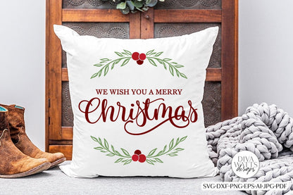We Wish You A Merry Christmas SVG | Round Design