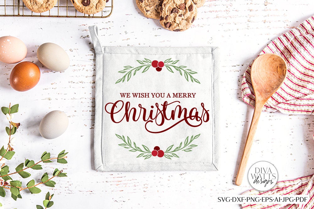 We Wish You A Merry Christmas SVG | Round Design