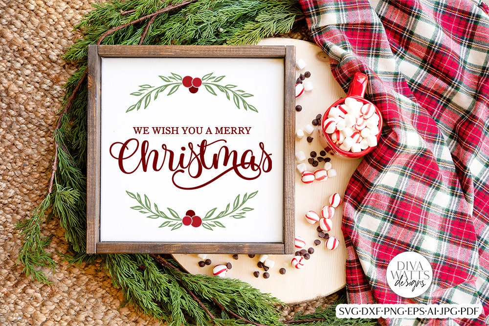 We Wish You A Merry Christmas SVG | Round Design