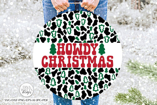Howdy Christmas SVG | Cowboy Christmas Round Design