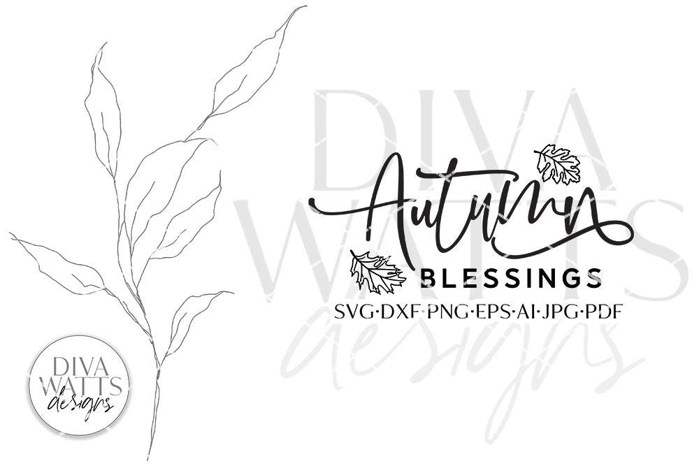 Autumn Blessings SVG | Fall Leaves Design