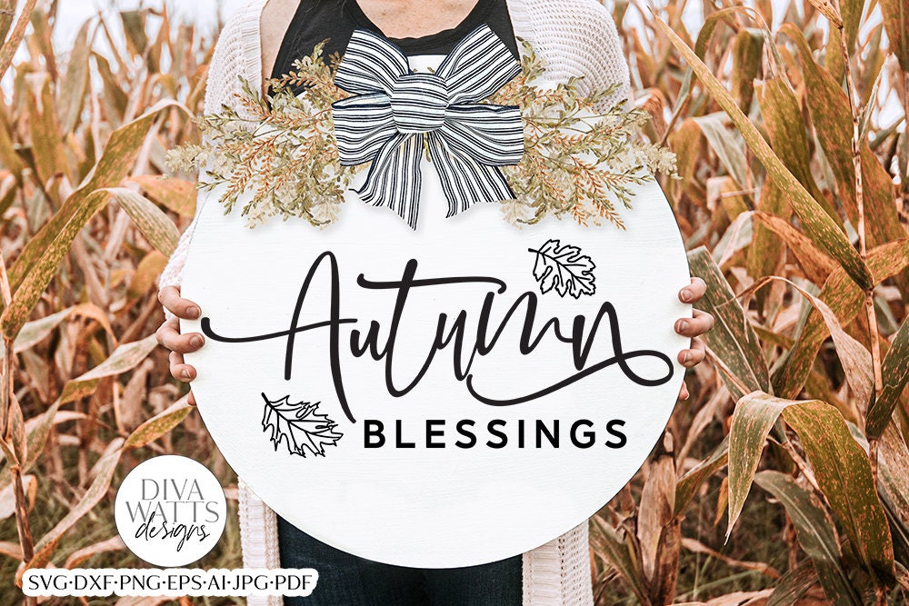 Autumn Blessings SVG | Fall Leaves Design