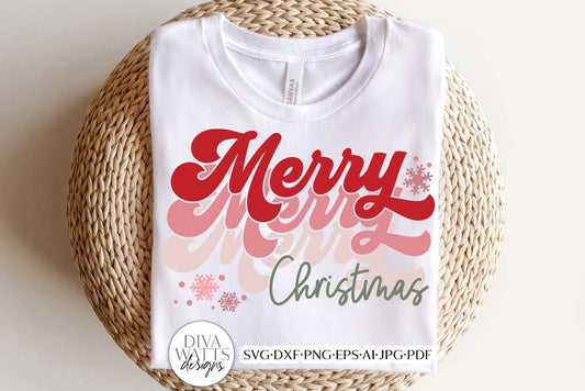 Merry Christmas Retro SVG