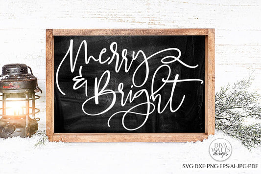 Merry & Bright SVG | Christmas / Winter Design