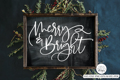Merry & Bright SVG | Christmas / Winter Design