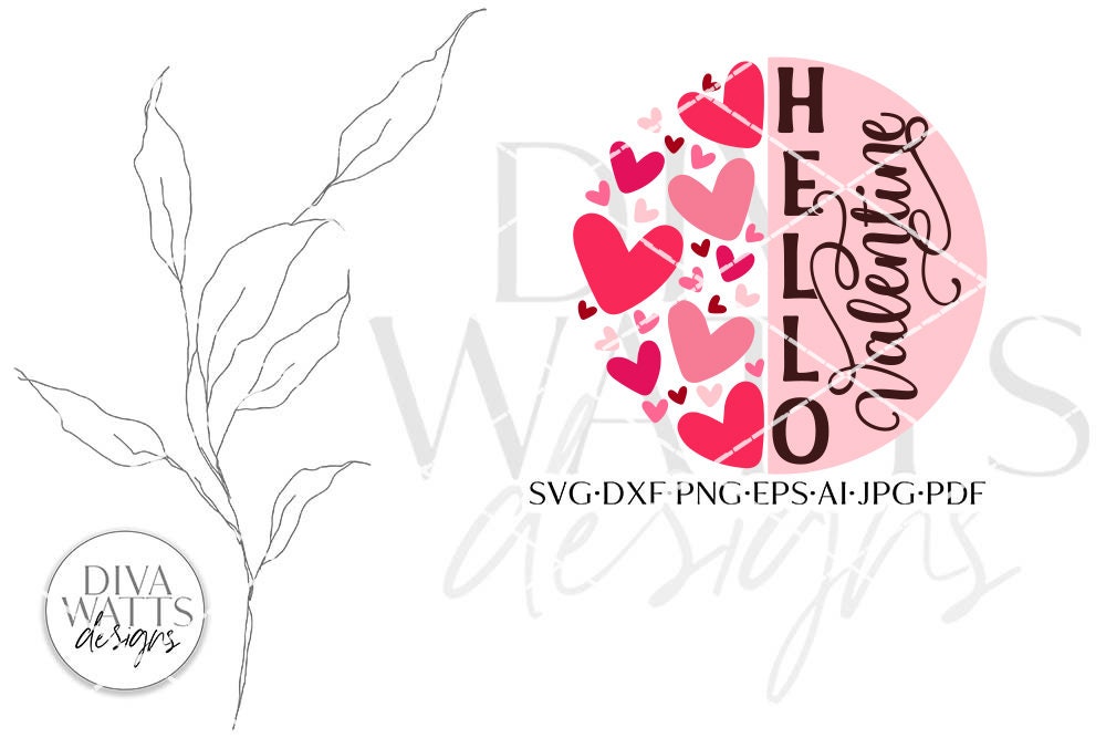 Hello Valentine SVG | Valentine's Day Design