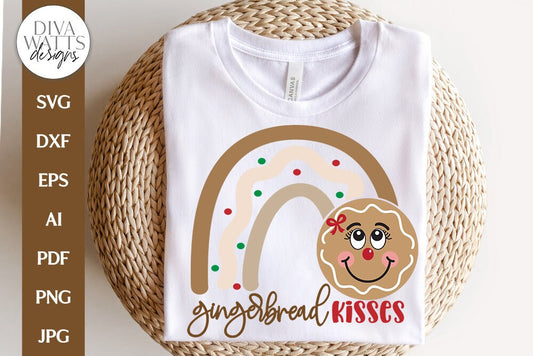 Gingerbread Kisses SVG | Christmas Rainbow Design