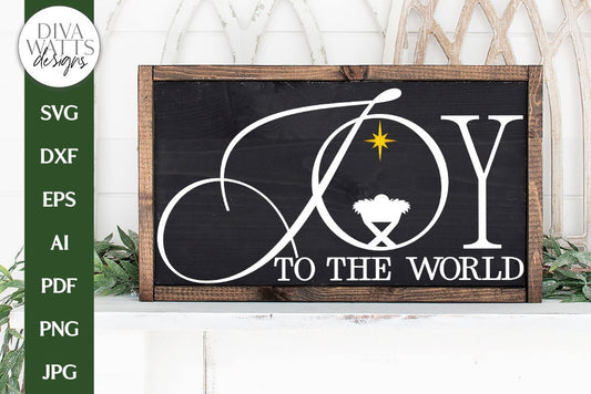 Joy to The World SVG | Christmas Manger Design