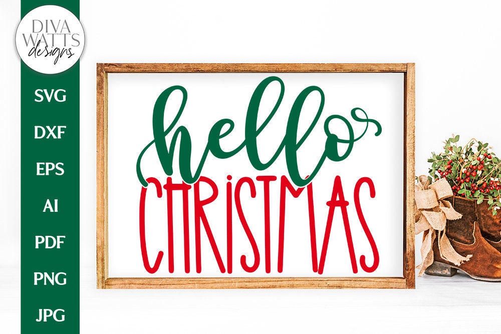 Hello Christmas SVG | Winter Design