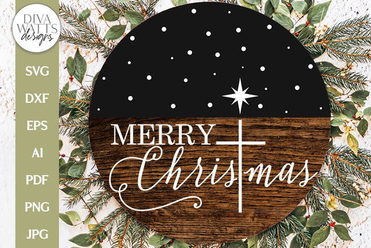 Merry ChrisTmas SVG | Christian Winter Design