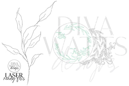 Farmhouse Family Wreath Glowforge SVG | Laser Cutting File