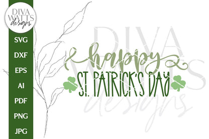 Happy St. Patrick's Day SVG | Shamrock Design