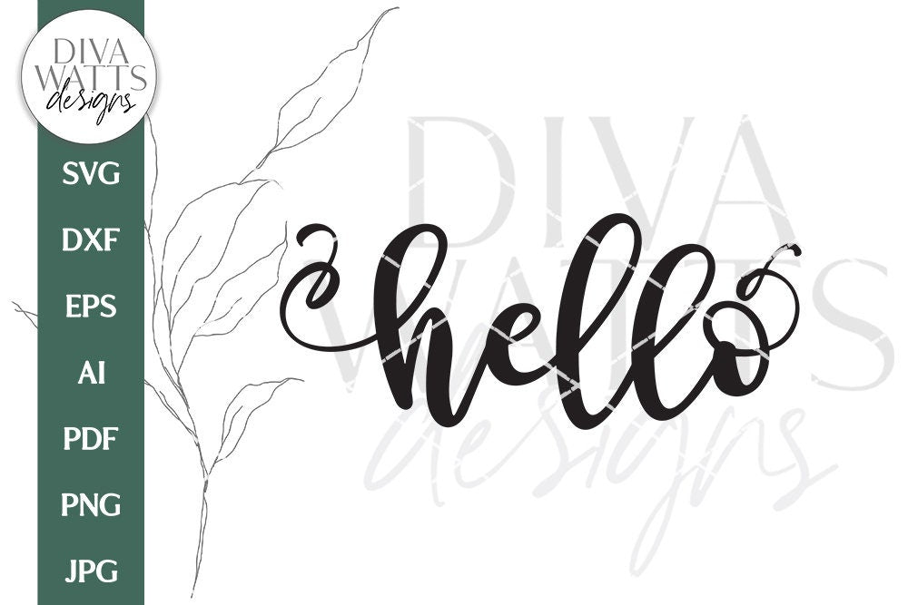 Hello SVG | Farmhouse Sign | Door Hanger Design