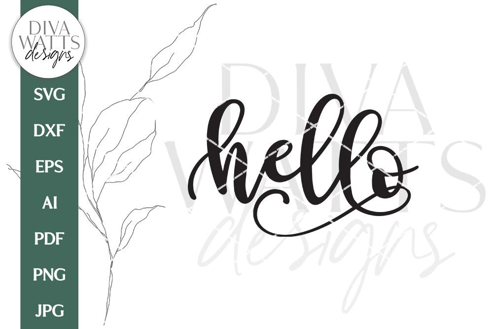 Hello SVG | Farmhouse Sign | Door Hanger Design