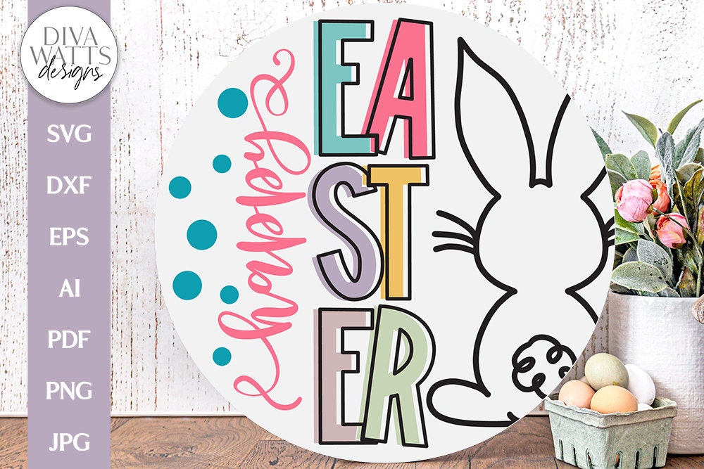 Happy Easter SVG | Spring Bunny Design