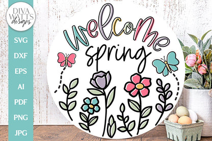 Welcome Spring SVG | Floral Spring Time Design