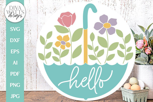 Hello SVG | Spring Umbrella Design