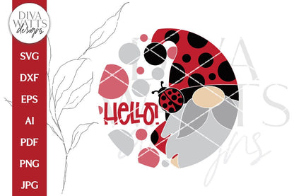 Hello SVG | Ladybug Gnome Door Hanger Design
