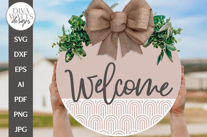 Welcome SVG | Boho Geometric Bottom Door Hanger Design