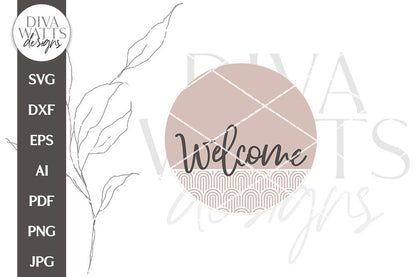 Welcome SVG | Boho Geometric Bottom Door Hanger Design