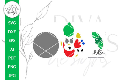 Hello SVG | Parrot Welcome Door Hanger Design