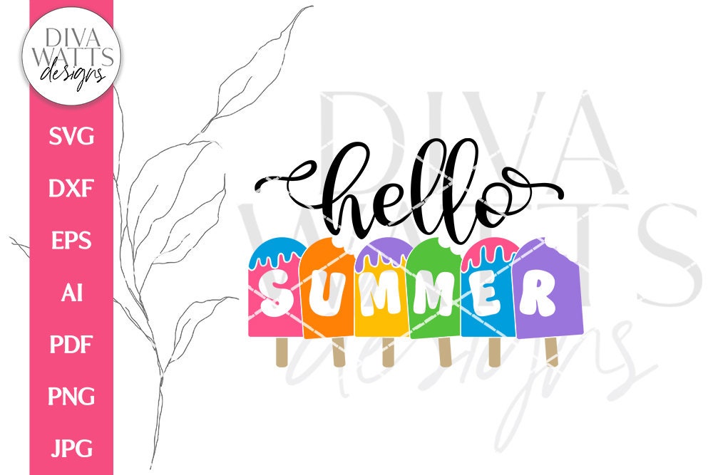 Hello Summer SVG | Popsicle Design