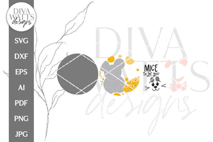 Mice To See You SVG |Cute Mouse Welcome Door Hanger Design