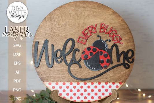 Every Buggy Welcome Glowforge Laser SVG | Door Hanger Design