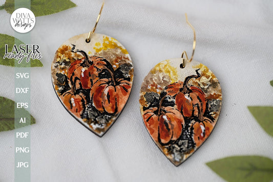 Pumpkin Patch Glowforge Earrings Pumpkin Earrings for Fall Pumpkin Earrings for Glowforge Pumpkin Earrings SVG Autumn Pumpkin Earrings SVG
