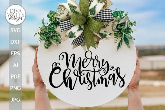Merry Christmas | Holiday Cutting Files and Printables | Tumbler Shirt Sign Pillow | Farmhouse Christmas | SVG DXF and More!