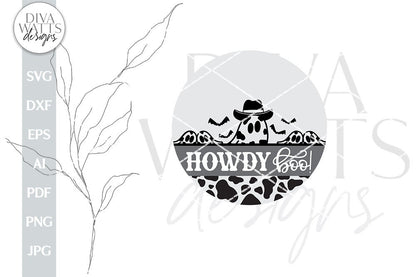 Howdy Boo SVG For Halloween Door Hanger Ghost SVG Door Hanger Welcome For Halloween Ghost Sign svg Cowboy Ghost SVG For Door Hanger