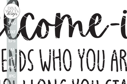 Welcome-ish SVG Door Hanger Digital File Round Wreath SVG Welcome Door Hanger For Farmhouse Sign Welcome SVG Front Door Sign svg Funny svg