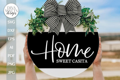 Home Sweet Casita SVG Door Hanger Spanish Welcome SVG Farmhouse Sign SVG Door Hanger Welcome svg Espanol Welcome svg Door Hanger