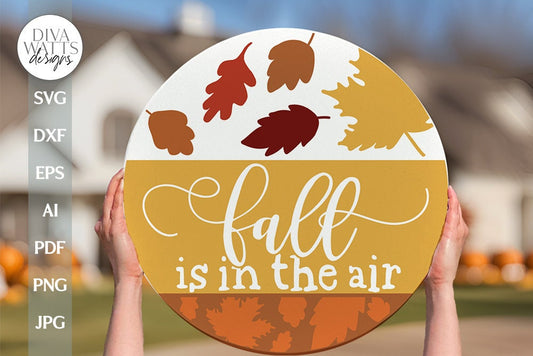 Fall Is In The Air SVG Fall Door Hanger SVG Hello Fall svg Fall Welcome SVG Fall Sign svg Fall Leaves svg Fall Welcome Sign svg Autumn svg