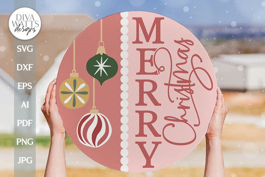 Merry Christmas SVG Vintage Christmas Door Hanger SVG Christmas Tree svg Christmas Sign svg Welcome SVG Christmas Round svg Christmas svg
