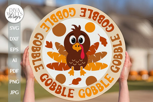 Gobble SVG Turkey Door Hanger svg Turkey svg Gobble Gobble Door Hanger SVG Gobble Sign svg Thanksgiving SVG Thanksgiving Door Hanger svg