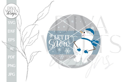 Let It Snow SVG Funny Snowman SVG Snowman Butt SVG Snowman Booty svg Cute Snowman svg Snowman Door Hanger svg Winter Door Hanger svg