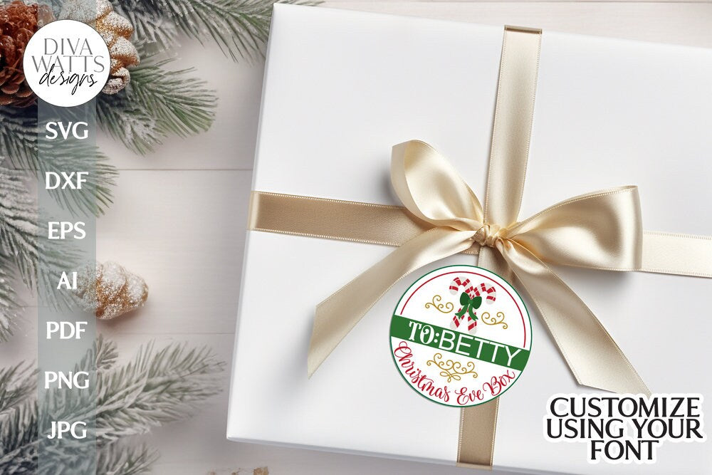 Christmas Eve Box SVG Christmas Gift Tag SVG Gift Box SVG Christmas Even Gift svg Christmas Gift svg Christmas svg Winter Box svg