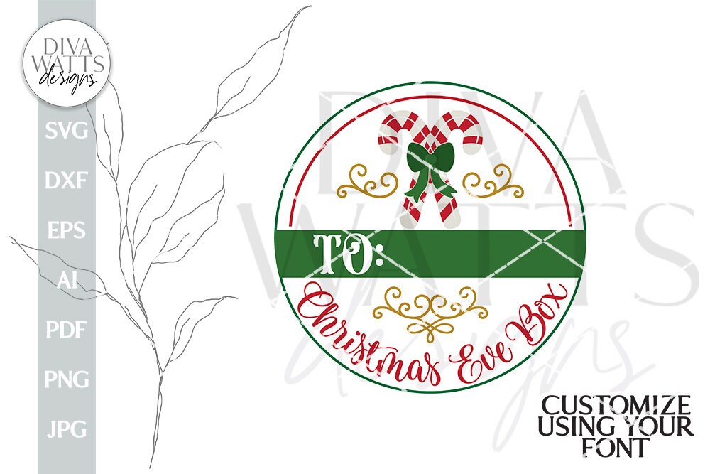 Christmas Eve Box SVG Christmas Gift Tag SVG Gift Box SVG Christmas Even Gift svg Christmas Gift svg Christmas svg Winter Box svg