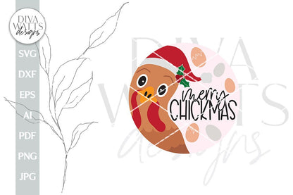 Merry Chickmas SVG Funny Chicken svg Chicken Christmas SVG Chicken Welcome SVG Welcome svg Chicken Door Hanger svg Cute Chicken svg Funny